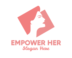 Feminist - Strong Woman Silhouette logo design