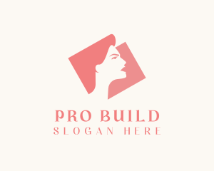 Strong Woman Silhouette logo design