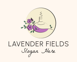 Lavender - Floral Aromatherapy Diffuser logo design