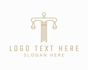 Judge - Sword Law Justice Scale logo design