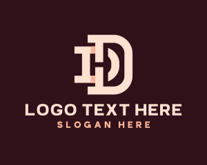 Letter DD - Retro Creative Business logo design