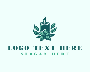 Light - Floral Candle Light logo design