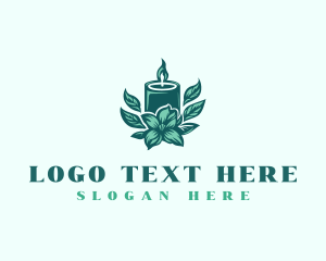 Wedding - Floral Candle Light logo design