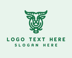 Food - Cow Bell Horns logo design