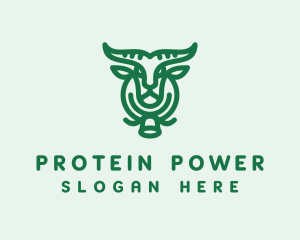Protein - Cow Bell Horns logo design