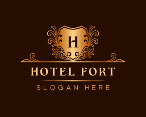 Luxury Floral Hotel logo design