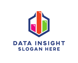 Analysis - Data Hexagon Chart logo design