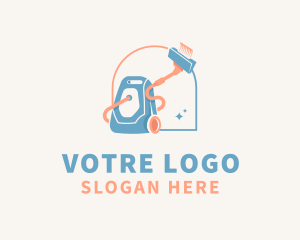 Vacuum House Cleaning Logo