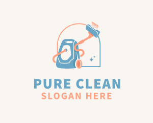 Vacuum House Cleaning logo design