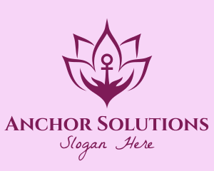 Anchor Lotus Spa  logo design