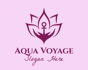 Anchor Lotus Spa  logo design