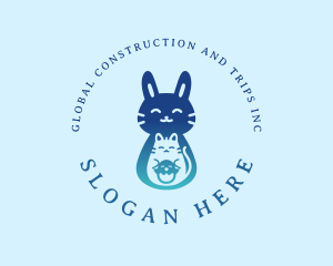 Veterinary - Rabbit Pet Animal logo design
