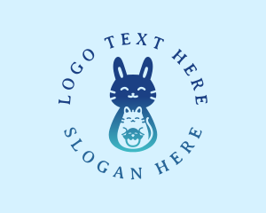 Pet - Rabbit Pet Animal logo design