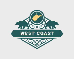 West Virginia Bear Ornament logo design