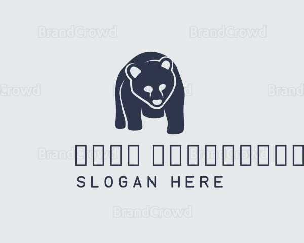 Panda Bear Silhouette Logo