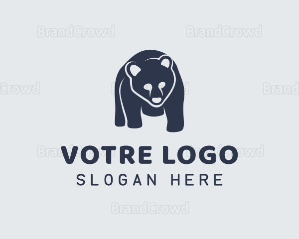 Panda Bear Silhouette Logo