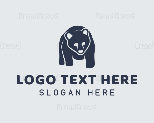 Panda Bear Silhouette Logo