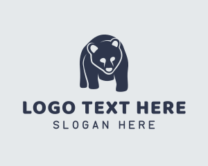 Bear - Panda Bear Silhouette logo design