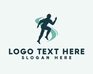 Human Body - Running Sports Fitness logo design
