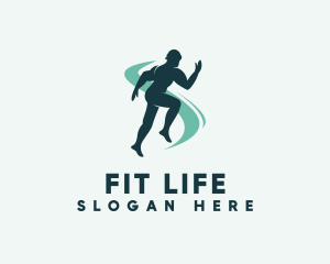 Running Sports Fitness  logo design