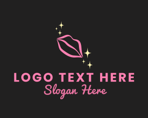 Lady - Pink Lips Cosmetics logo design