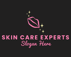 Pink Lips Cosmetics logo design