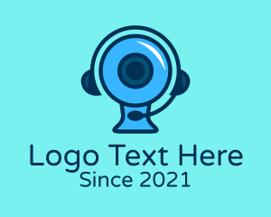 Webcam - Online Class Headphone logo design