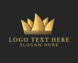 Royalty - Gold Elegant Crown logo design