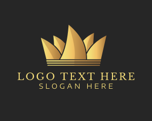 Gold Elegant Crown Logo