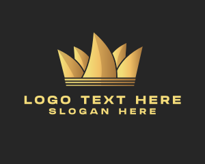 Premium - Gold Elegant Crown logo design