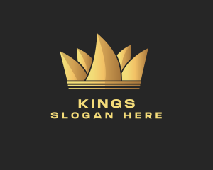 Gold Elegant Crown logo design