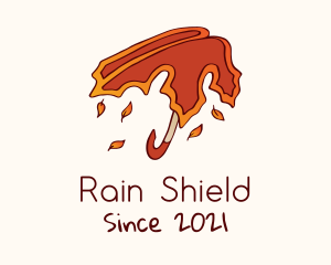 Umbrella - Autumn Leaf Umbrella logo design