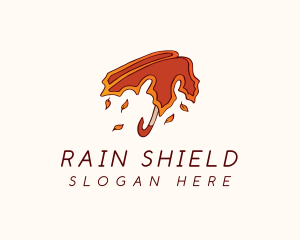 Autumn Leaf Umbrella logo design