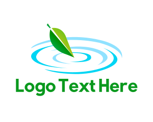 Vegan - Organic Water Cosmetics logo design