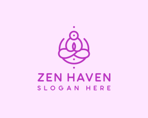 Monk - Meditation Wellness Therapy logo design