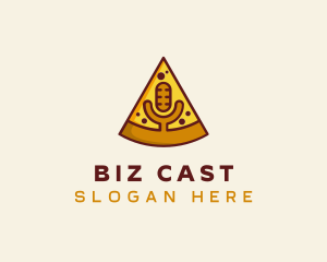 Podcast - Pizza Mic Podcast logo design