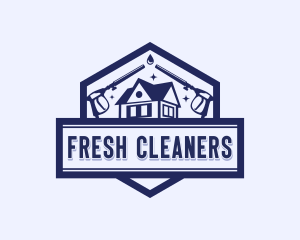 Pressure Washing Roof Cleaner logo design