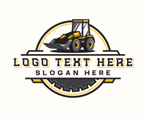 Digging - Wheel Loader Excavation logo design