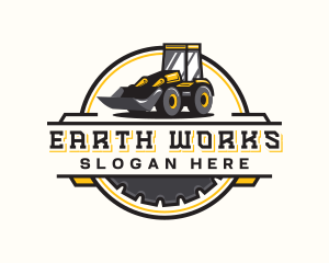 Excavation - Wheel Loader Excavation logo design