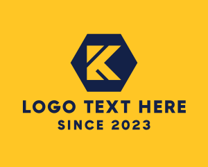 Hexagonal - Industrial Engineering Letter K logo design