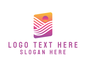 Tourist - Sunset Wave Resort logo design