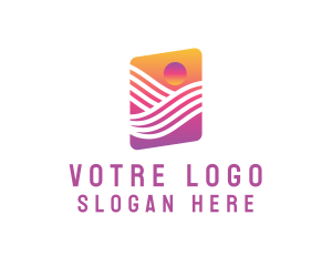 Tour Guide - Sunset Wave Resort logo design