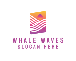 Sunset Wave Resort logo design