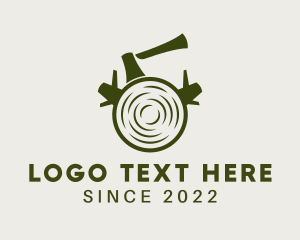 Logger - Wood Log Lumberjack logo design