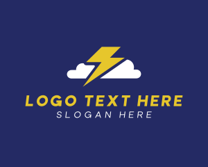 Thunder Cloud Weather logo design