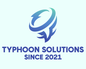 Typhoon - Tornado Thunder Business logo design