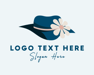 Boutique - Woman Flower Hat logo design