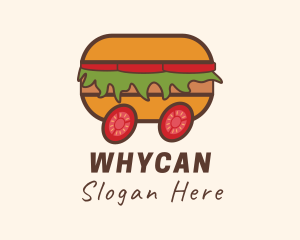 Hamburger Delivery Cart Logo