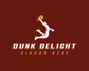 Dunk - Basketball Sport Player logo design