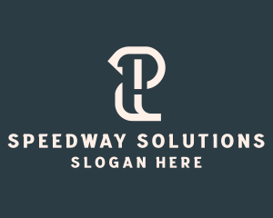 Roadway - Highway Road Construction Letter R logo design